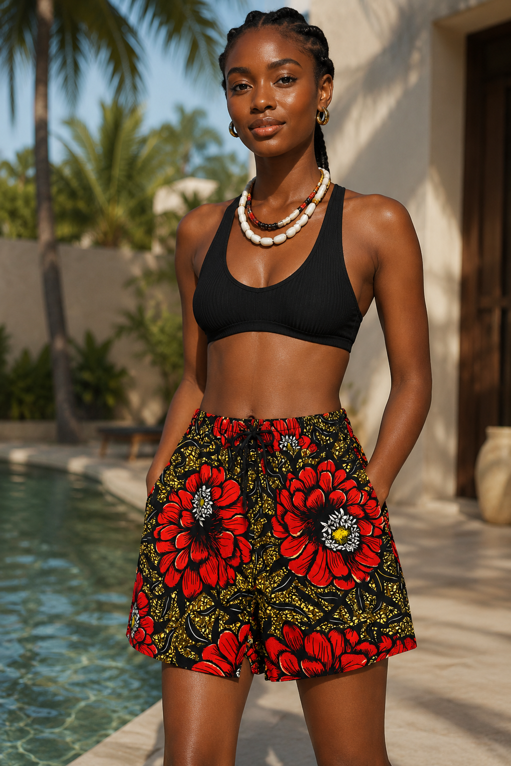 SISI SHORTS- PEONY