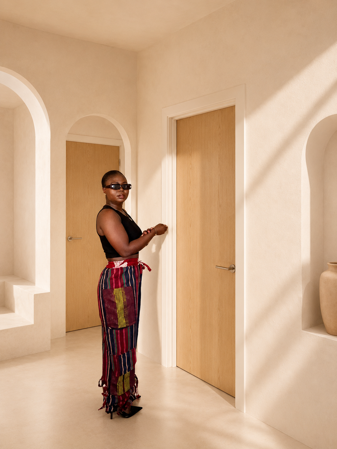 Simbi Aso Oke Pant -Desire