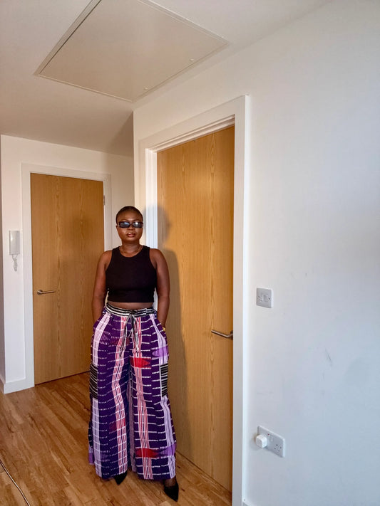 Simbi Aso Oke Pant -Tulip image 0