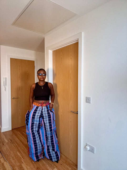 Simbi Aso Oke Pant Alone - Waves image 0