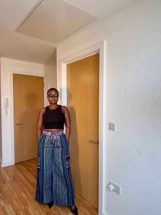 Simbi Aso Oke Pant -Army image 0