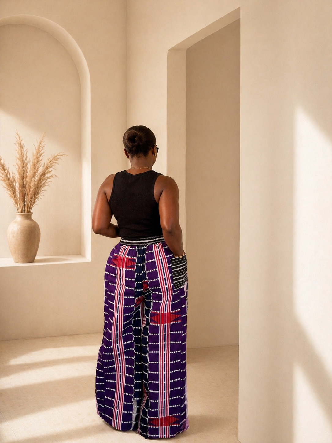 Simbi Aso Oke Pant -Tulip