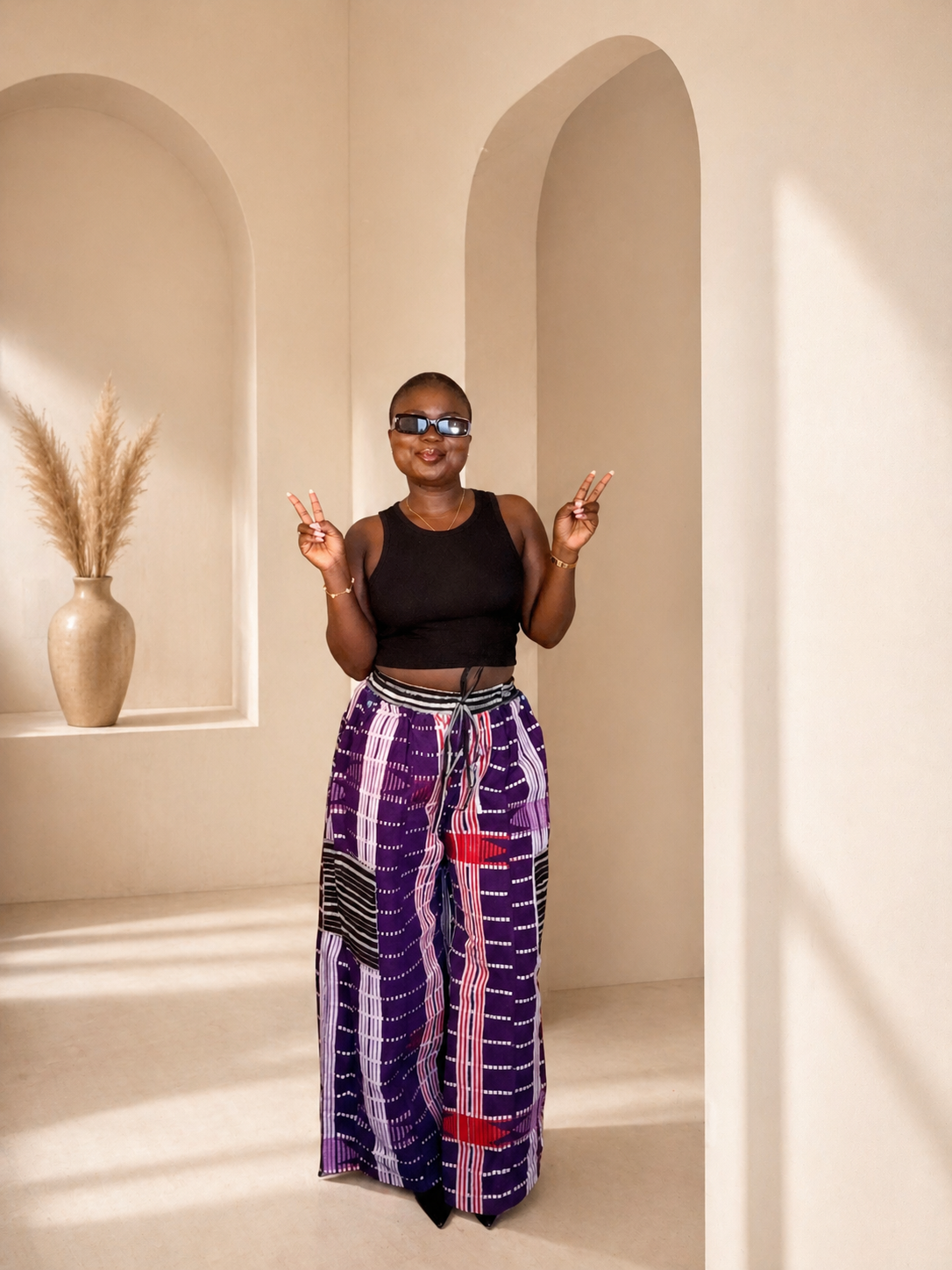 Simbi Aso Oke Pant -Tulip