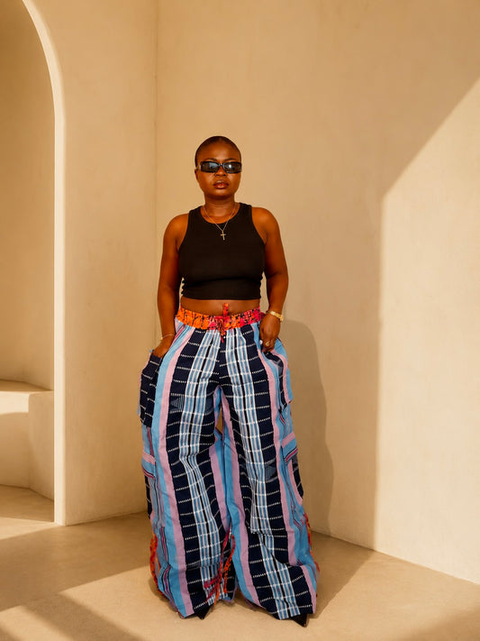 Simbi Aso Oke Pant Alone - Waves