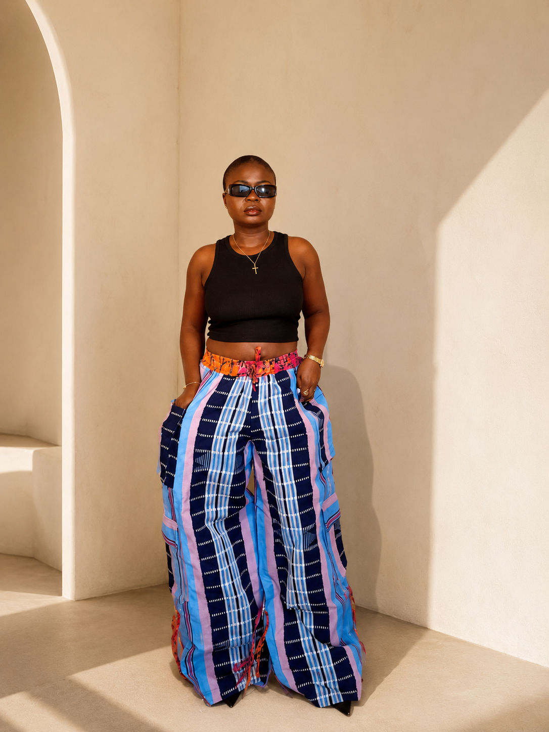 Simbi Aso Oke Pant Alone - Waves