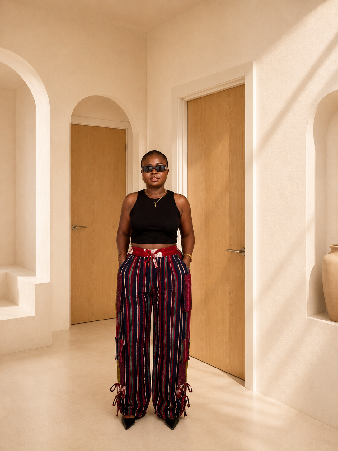 Simbi Aso Oke Pant -Desire