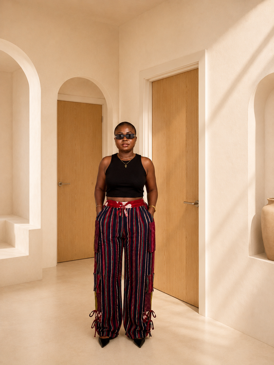Simbi Aso Oke Pant -Desire