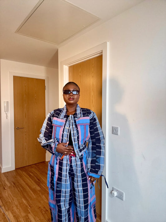 Simbi Aso Oke Jacket Alone- Waves image 0