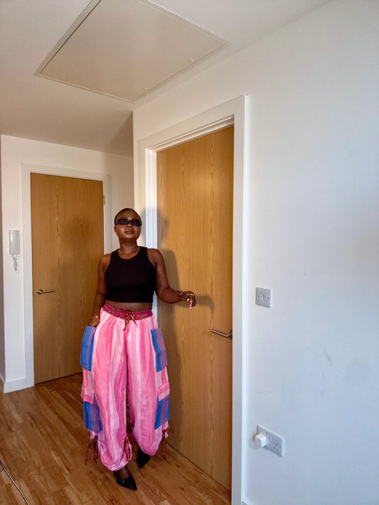 Simbi Aso Oke Pant -Plum image 0