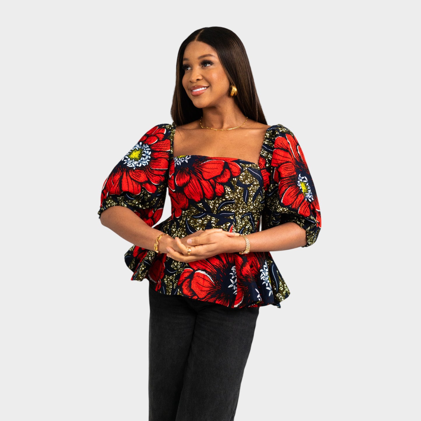 Flora Peplum Top image 7